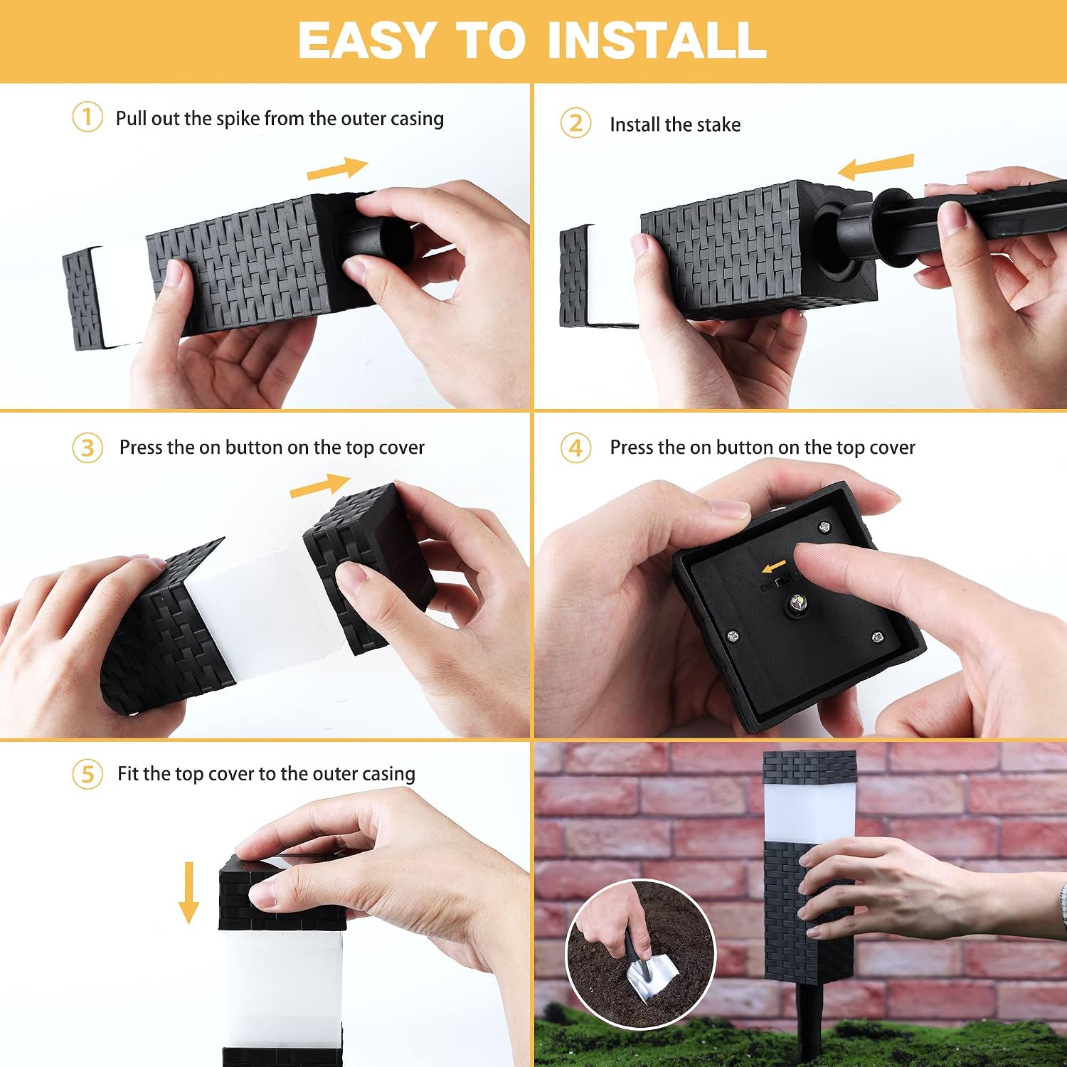 Thumbnail 6 de Joomer Luces Solares LED Exterior Jardín — Pack 8, IP65, Luz Solar para Caminos y Terraza