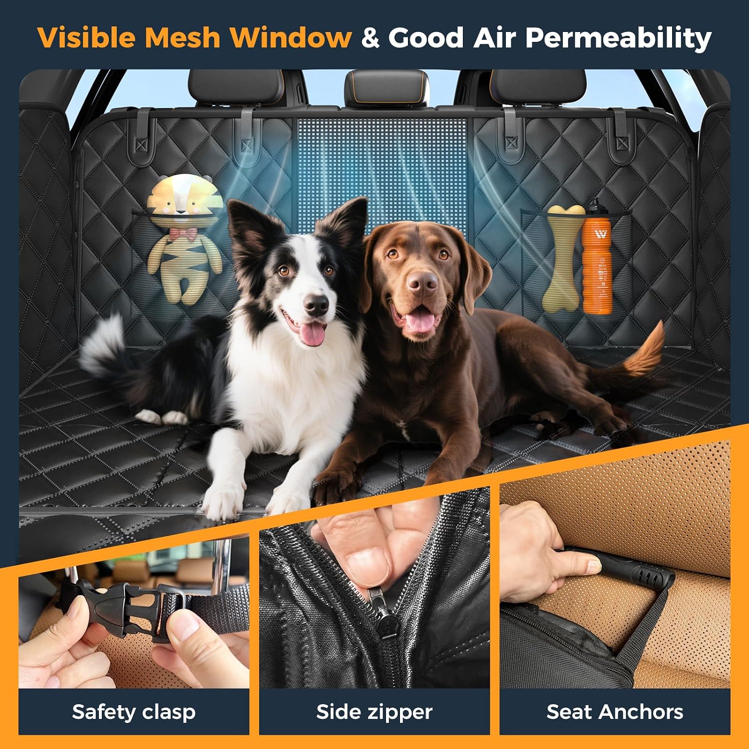 Detalle 2 de Dog Car Seat Cover, 400 lb Capacity