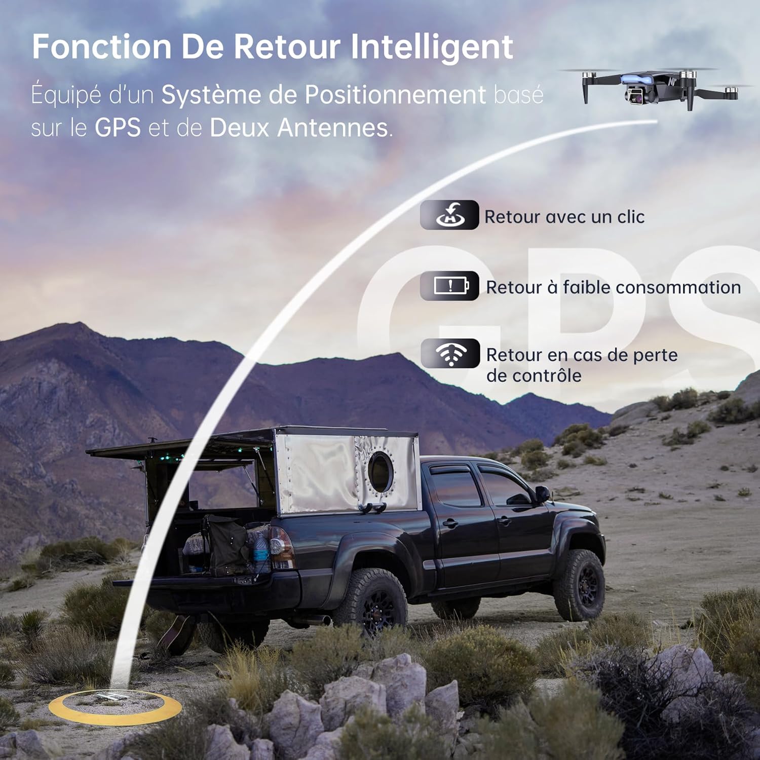 Detalle de Drone GPS N11 PRO avec camérа 4K UHD – vol long et léger (<249 g) avec 3 batteries