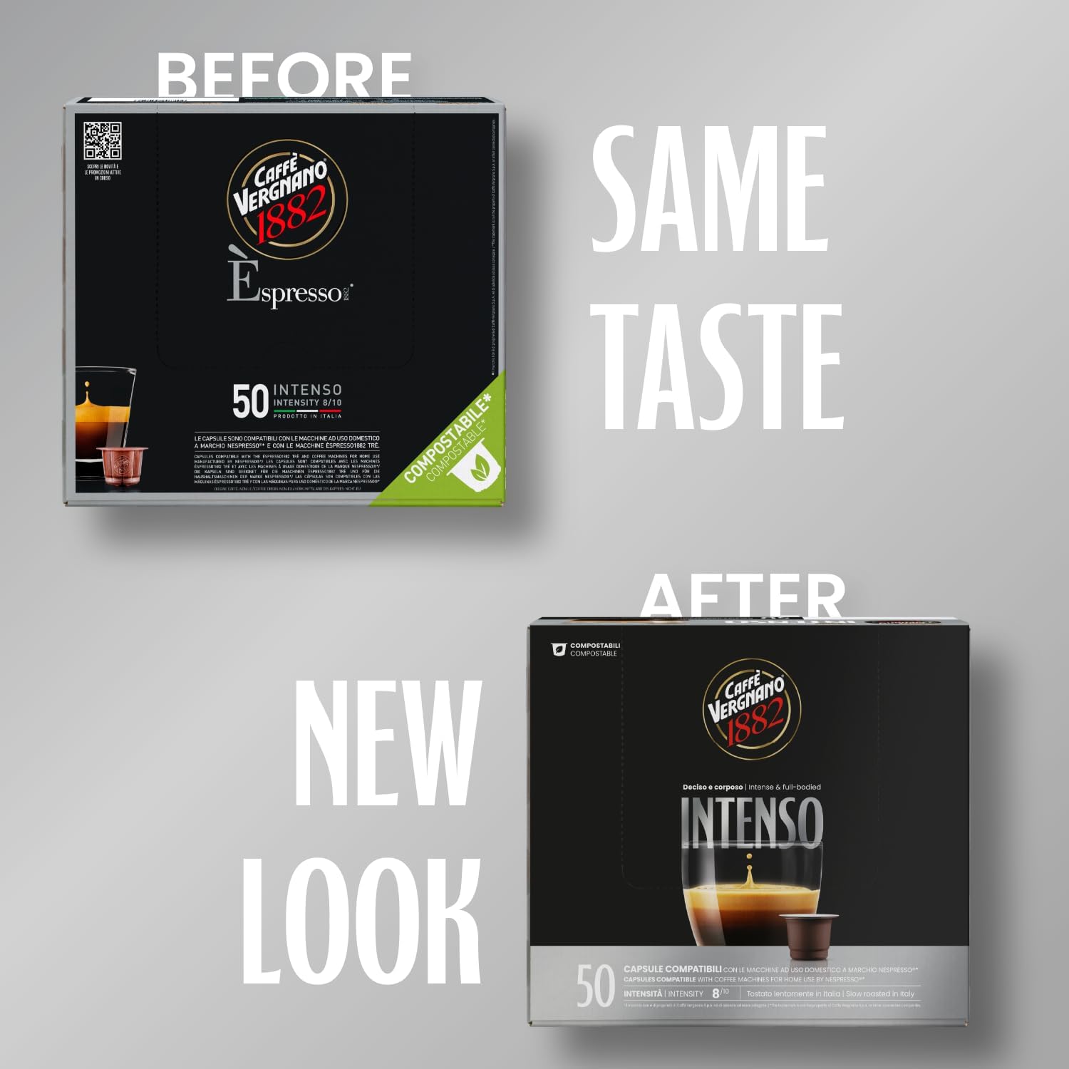 Thumbnail 4 de Caffè Vergnano 1882 Èspresso - Compostable Coffee Capsules (50) for Nespresso and Èspresso1882 TRÈ