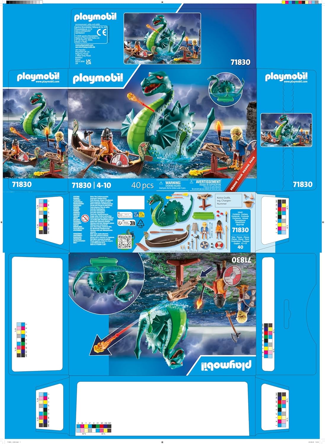 Thumbnail 4 de Playmobil Viking with Sea Monster (71830)