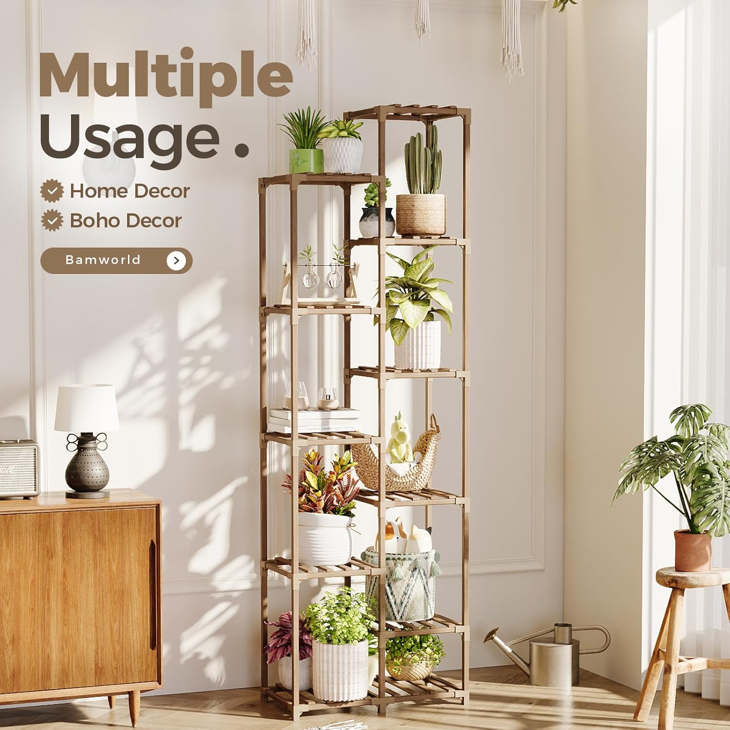 Thumbnail 3 de Bamworld tall indoor/outdoor plant stand (11-tier) for up to 11 pots