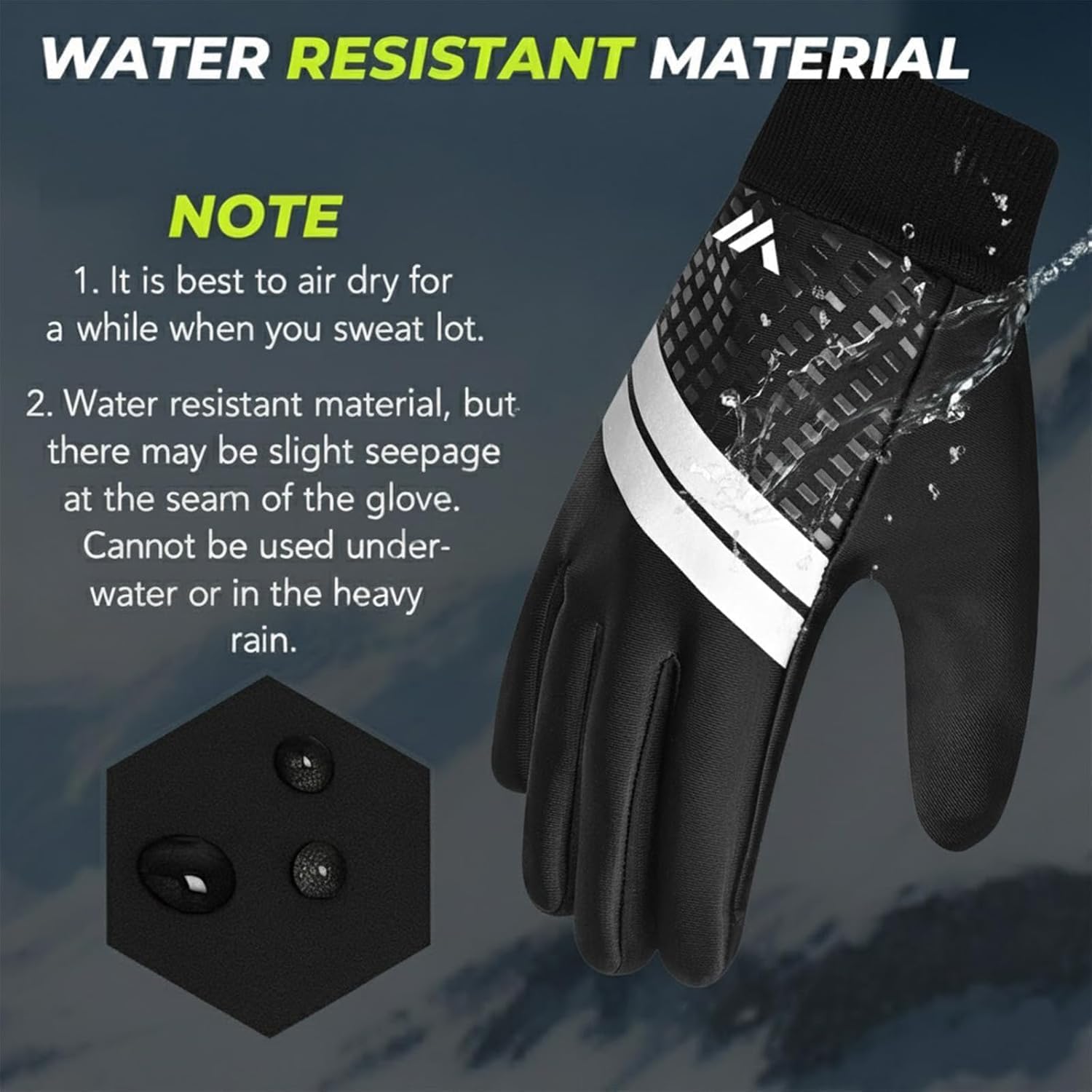 Detalle 2 de WESTWOOD FOX Gants d'hiver pour enfants — Mitaines imperméables, isolation thermique et prise en main tactile