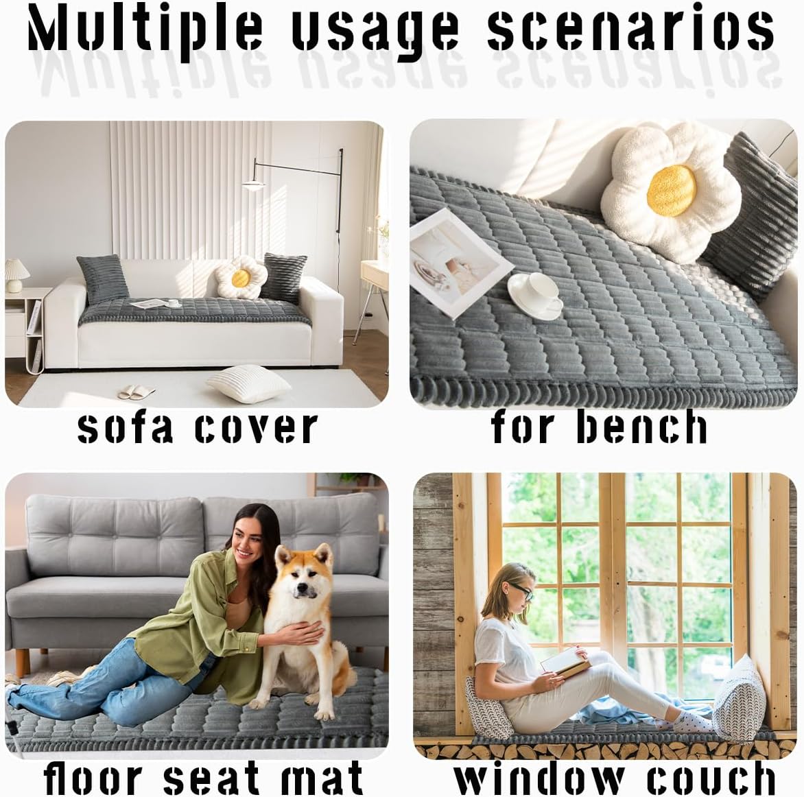 Thumbnail 5 de Mitid Fuzzy Sofa Cover for Pets ๐
