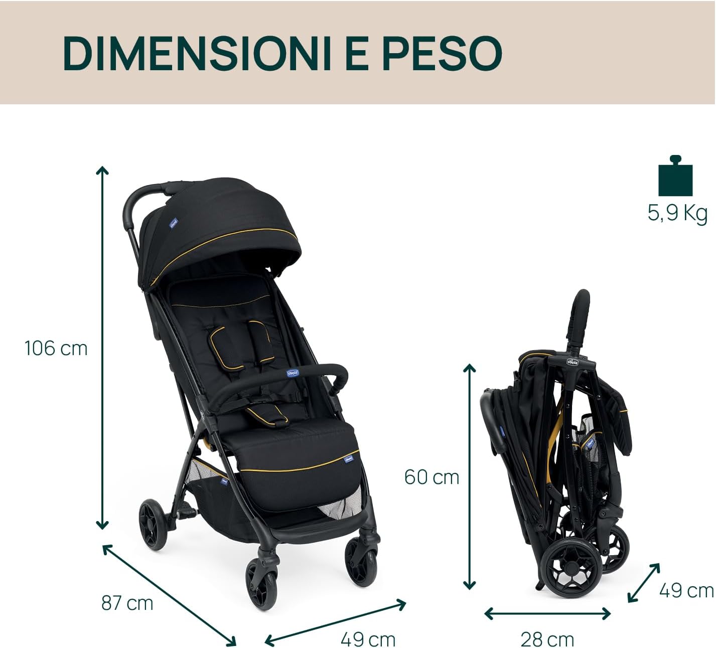 Thumbnail 4 de Chicco Glee Passeggino leggero fino a 22 kg
