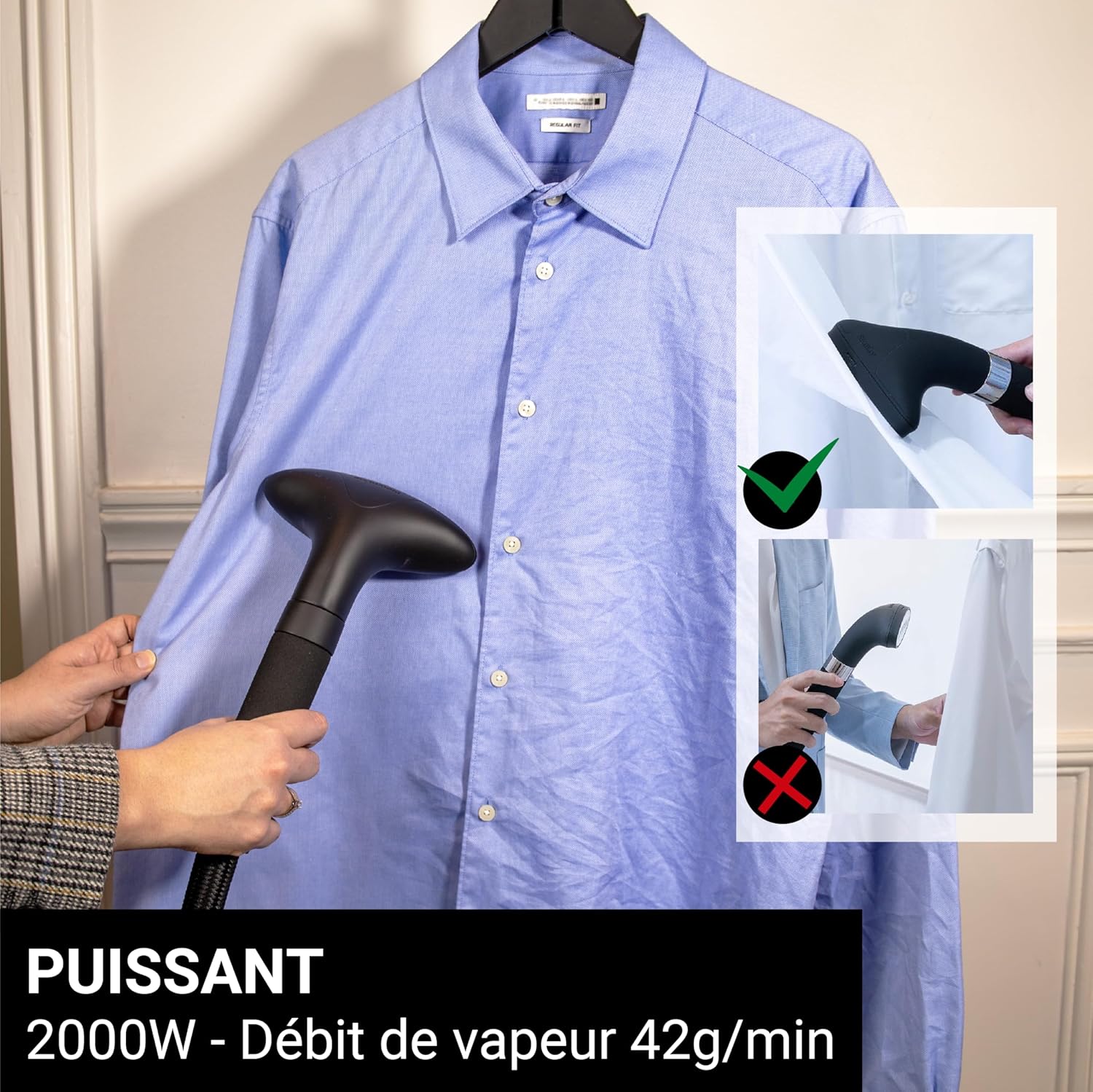 Thumbnail 1 de STEAMONE Stilys – Défroisseur vapeur vertical 2000 W, autonomie 60 min, prêt en 60 s