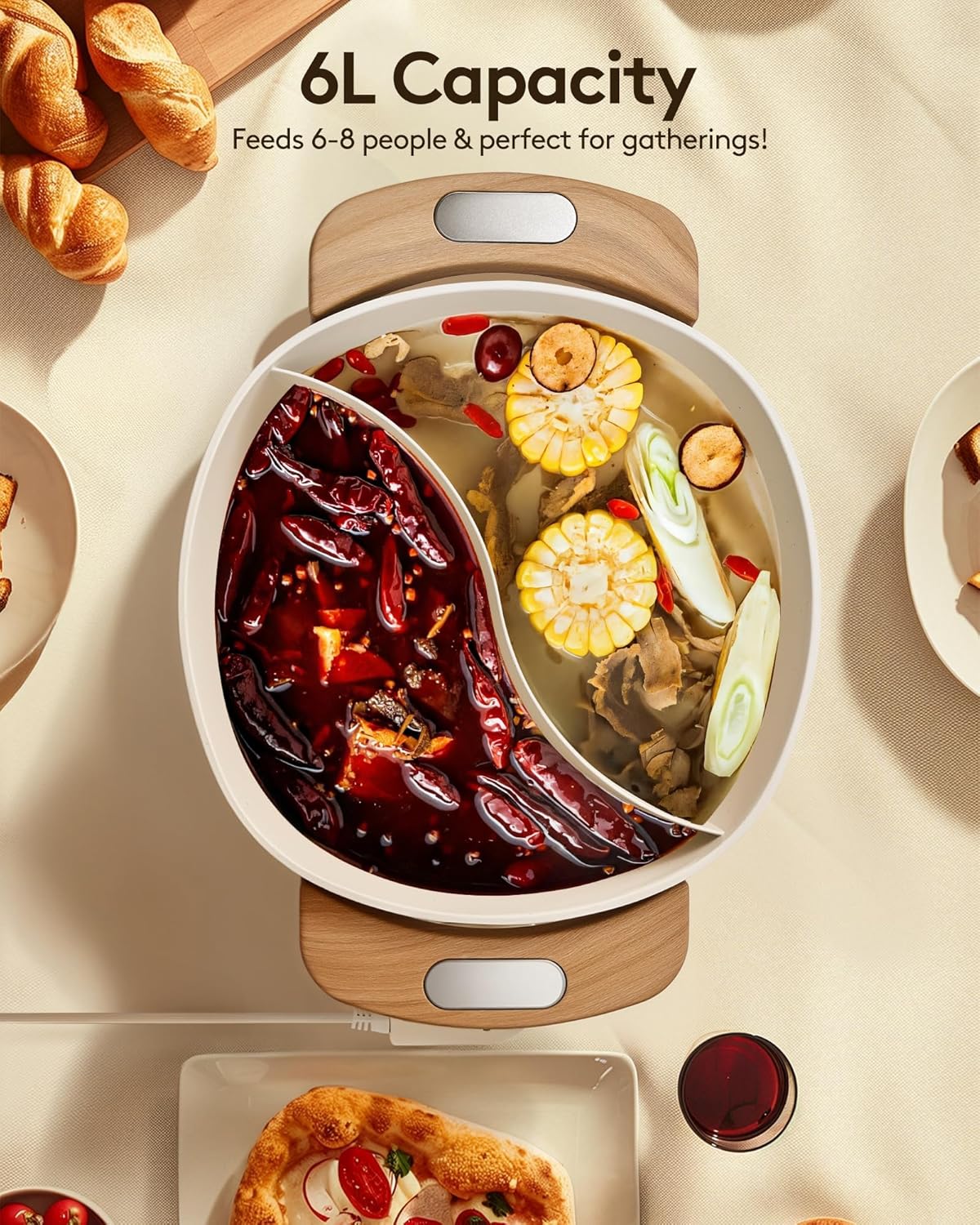 Thumbnail 5 de Electric Hot Pot 6L Dual-Flavor 🍲