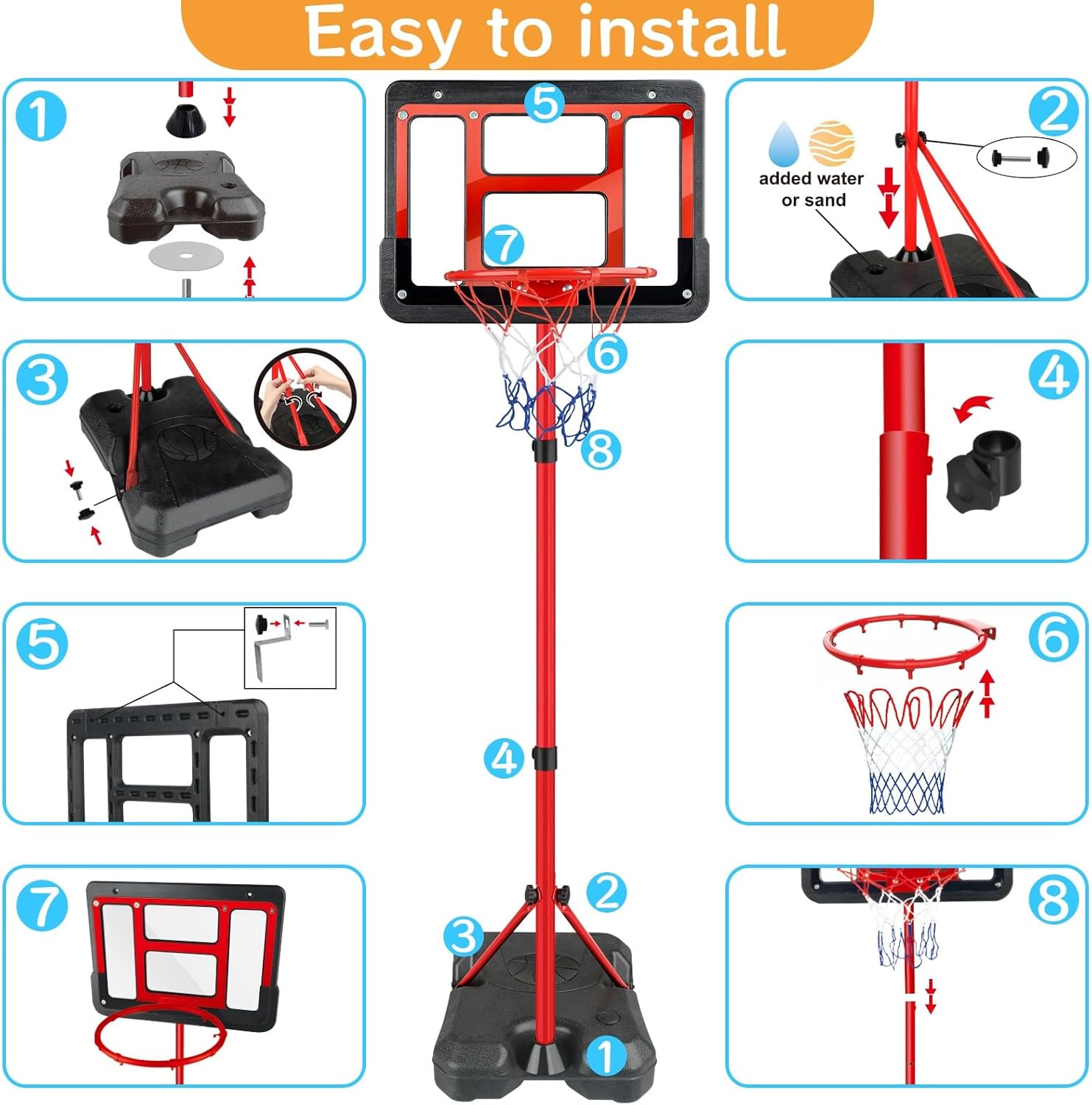 Detalle de ShyLizard Mini Basketball Hoop 6.2 ft