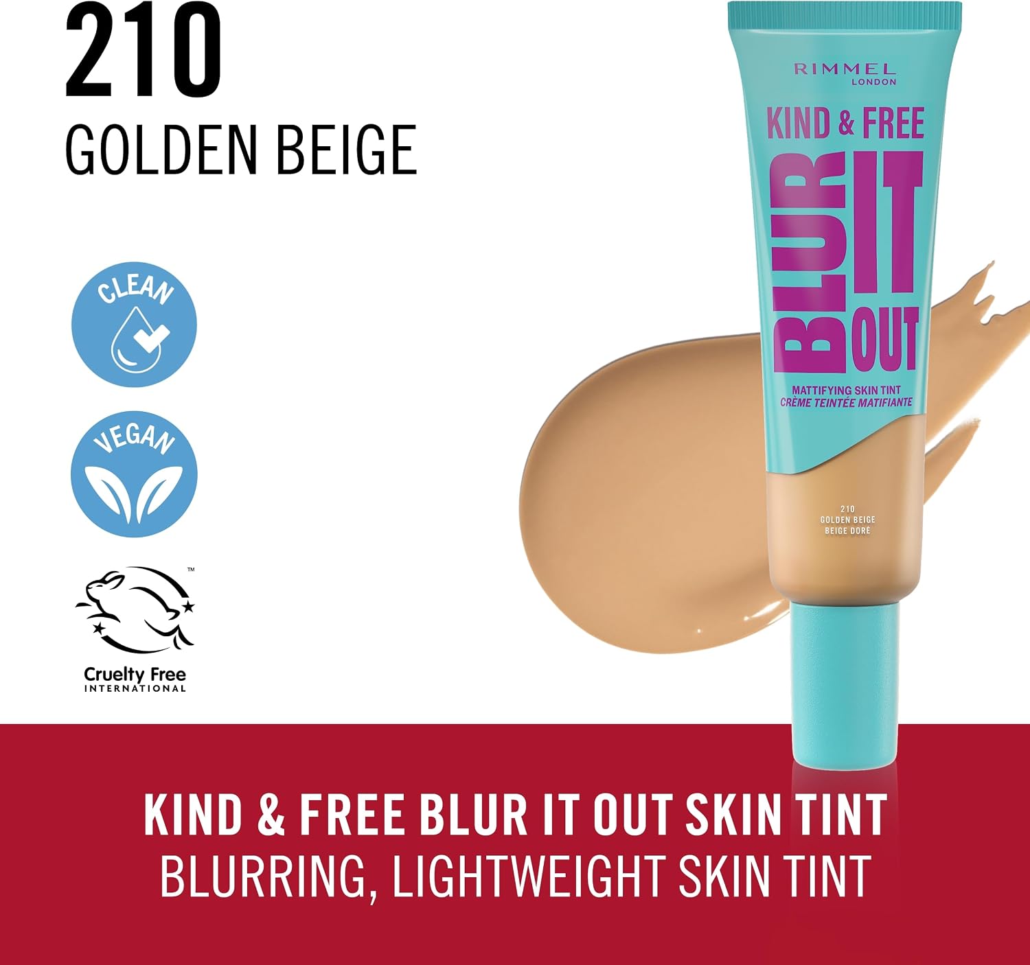 Detalle 2 de Rimmel Kind & Free Blur It Out 30 ml Fondotinta opacizzante