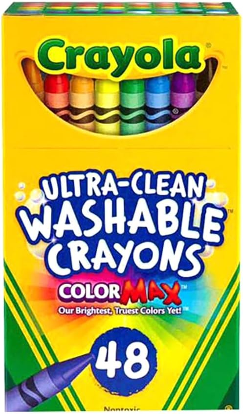Detalle de CRAYOLA 526948 水で落とせるクレヨン 48色 約9.2cm