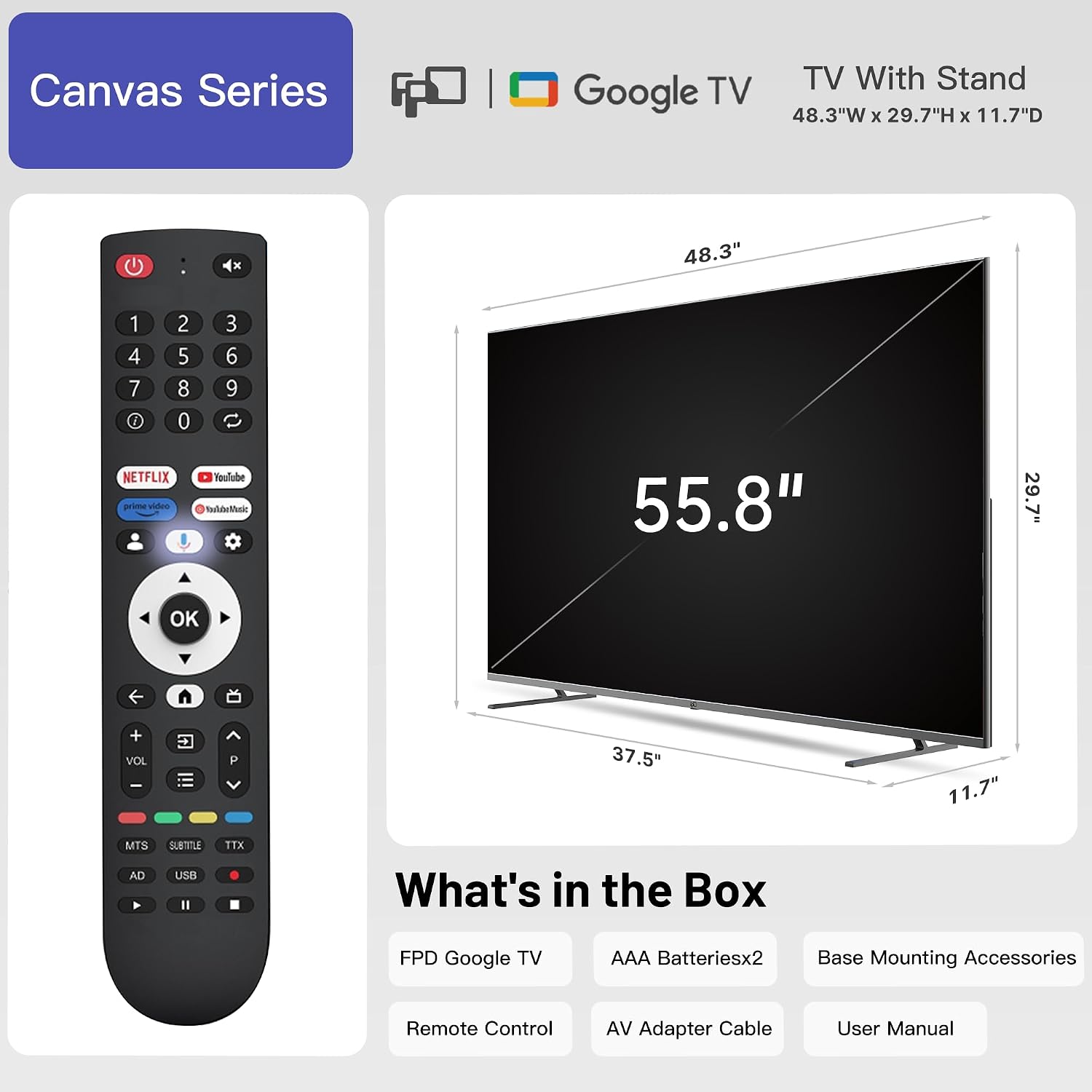 Thumbnail 8 de FPD Canvas 55" 4K Ultra HD Google TV con Dolby Atmos