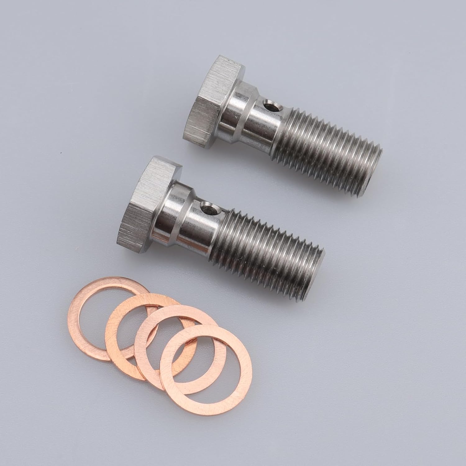 Thumbnail 4 de AC Performance Banjo Bolt 3/8 x 24 (-3 AN) Stainless Steel with Copper Washers — Pack of 2 (25mm UHL)