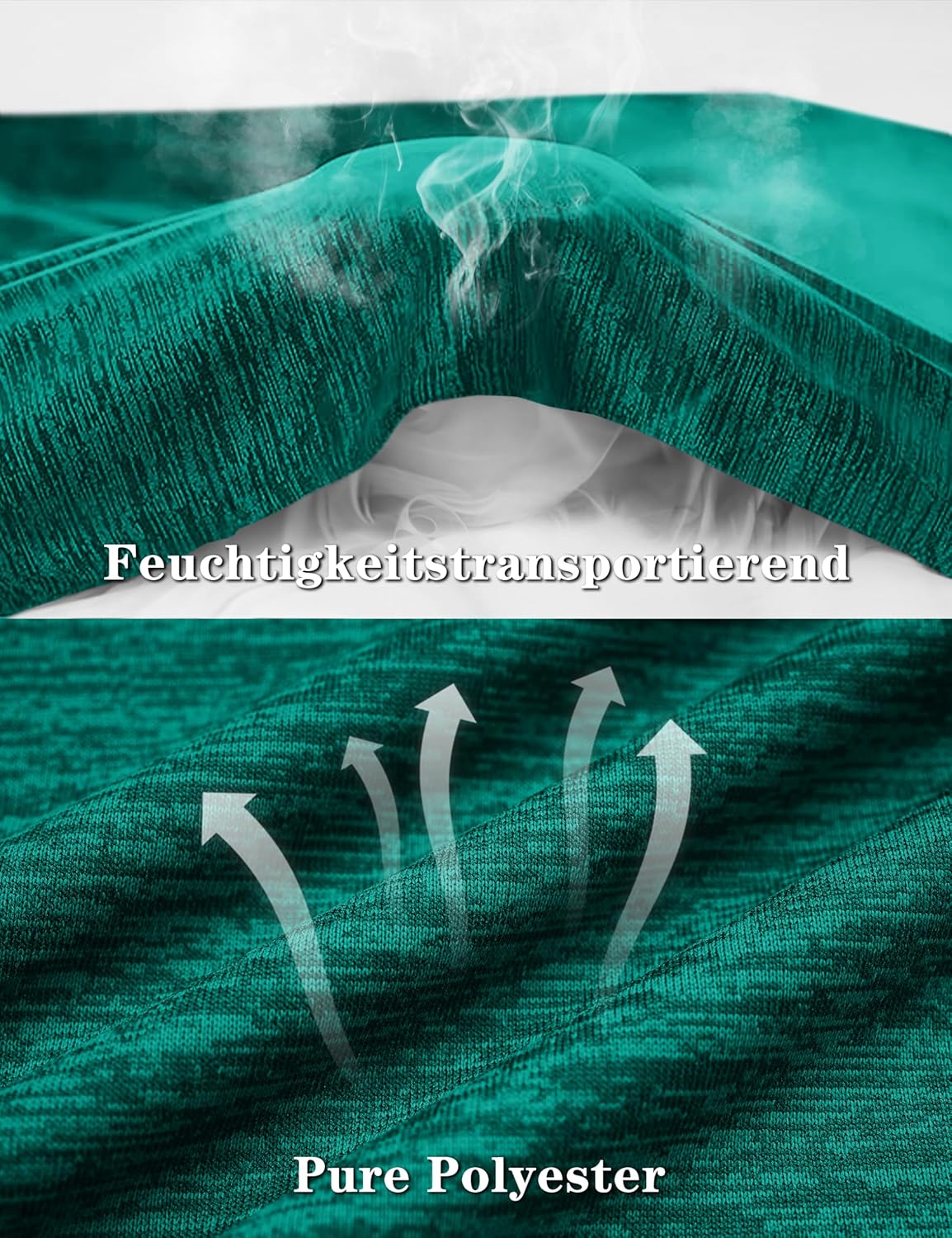 Thumbnail 6 de KEFITEVD Melange Sportshirt Damen Kurzarm mit Reflexstreifen – atmungsaktives Stretch Funktionsshirt (Regular Fit)