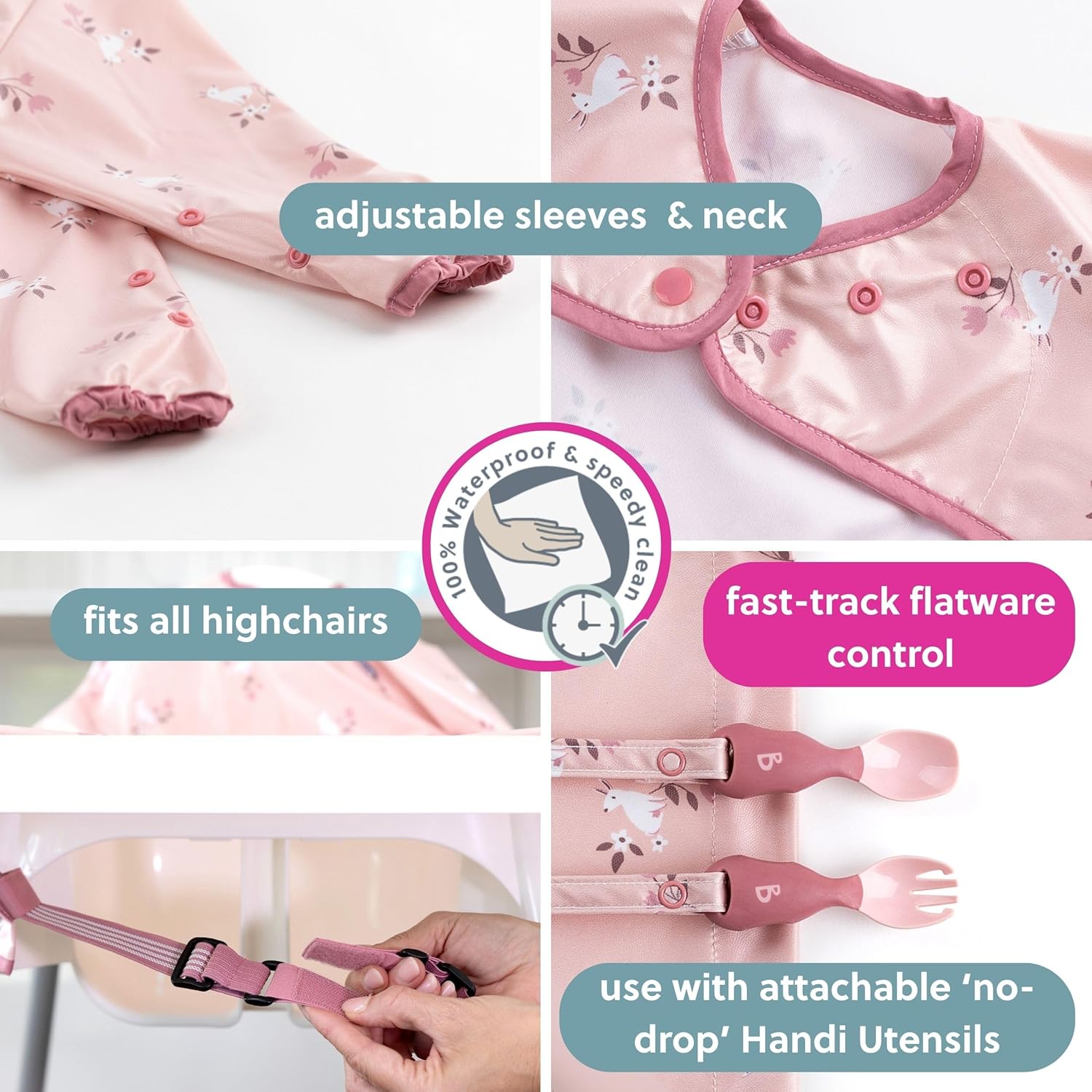 Thumbnail 2 de BIBaDO Long Sleeve Baby Bibs 6–36 months
