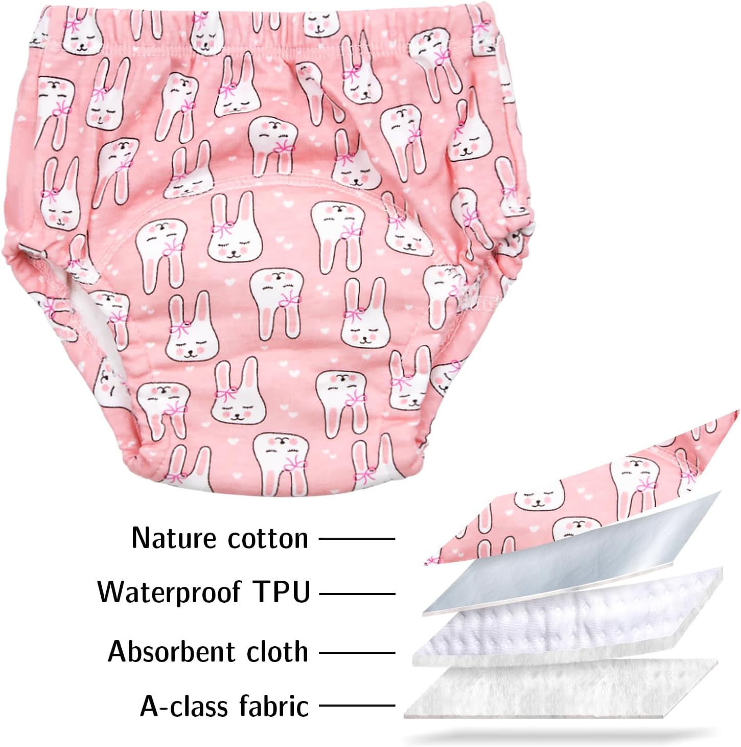 Detalle de Max Shape Potty Training Pants Girls 2T–4T (4 Pack)
