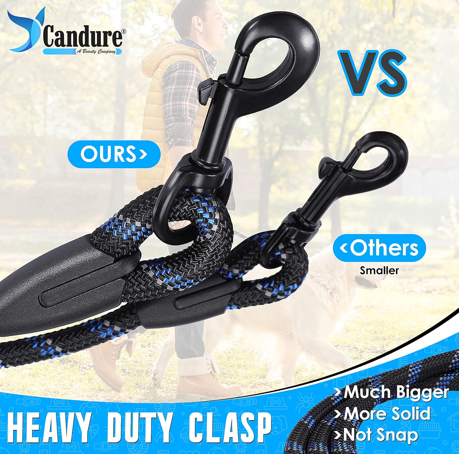 Thumbnail 4 de Candure Dog Lead 5 FT reflective rope