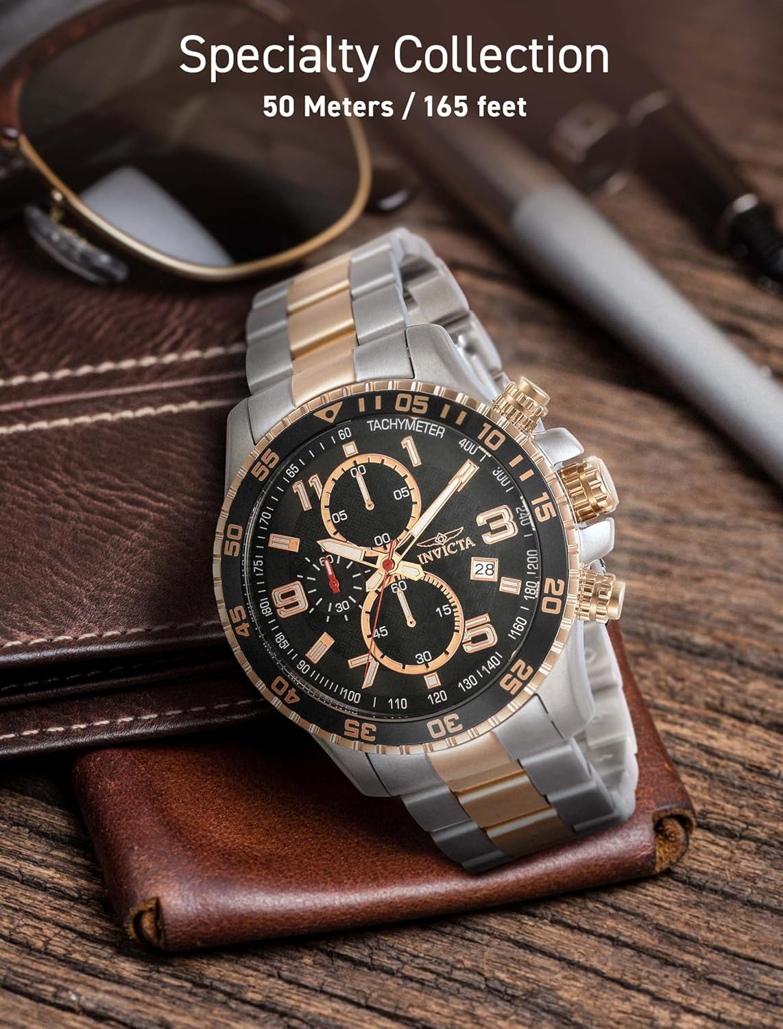 Detalle de Invicta Specialty Montre Homme – Mouvement quartz, acier inoxydable, 45 mm