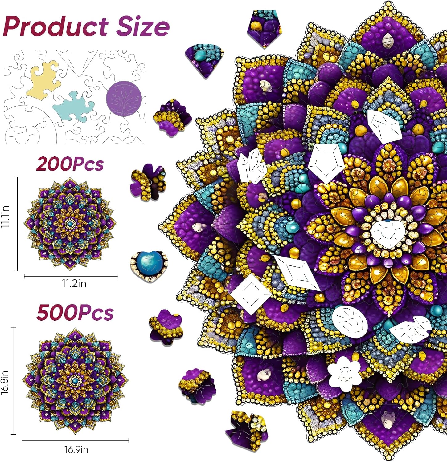Detalle de MYS A·U·R Wooden Puzzle, 500 Pieces