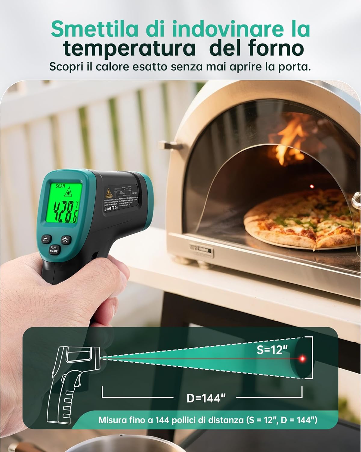 Thumbnail 5 de ERICKHILL Termometro a infrarossi -50°C–600°C 🌡