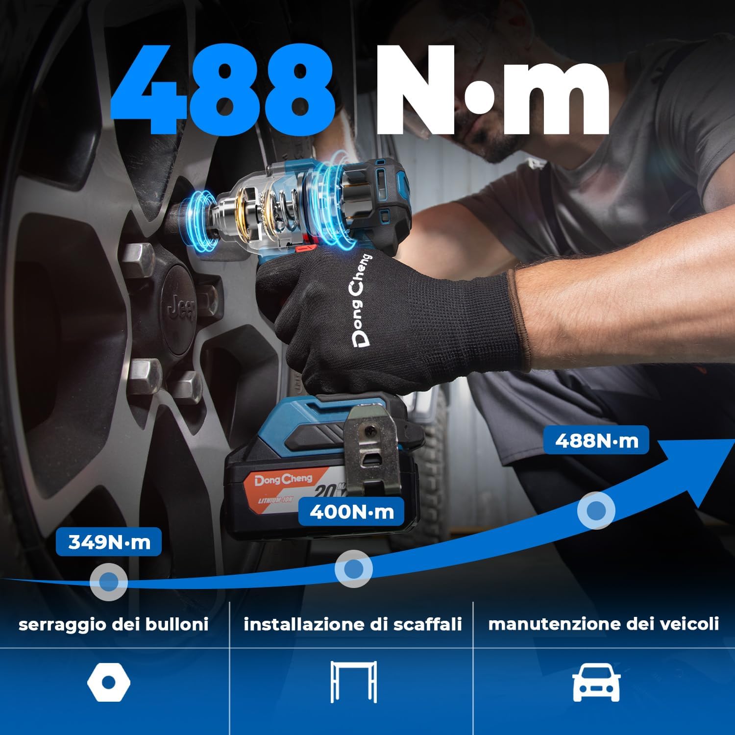 Thumbnail 2 de Dong Cheng Avvitatore 20V brushless 4,0 Ah