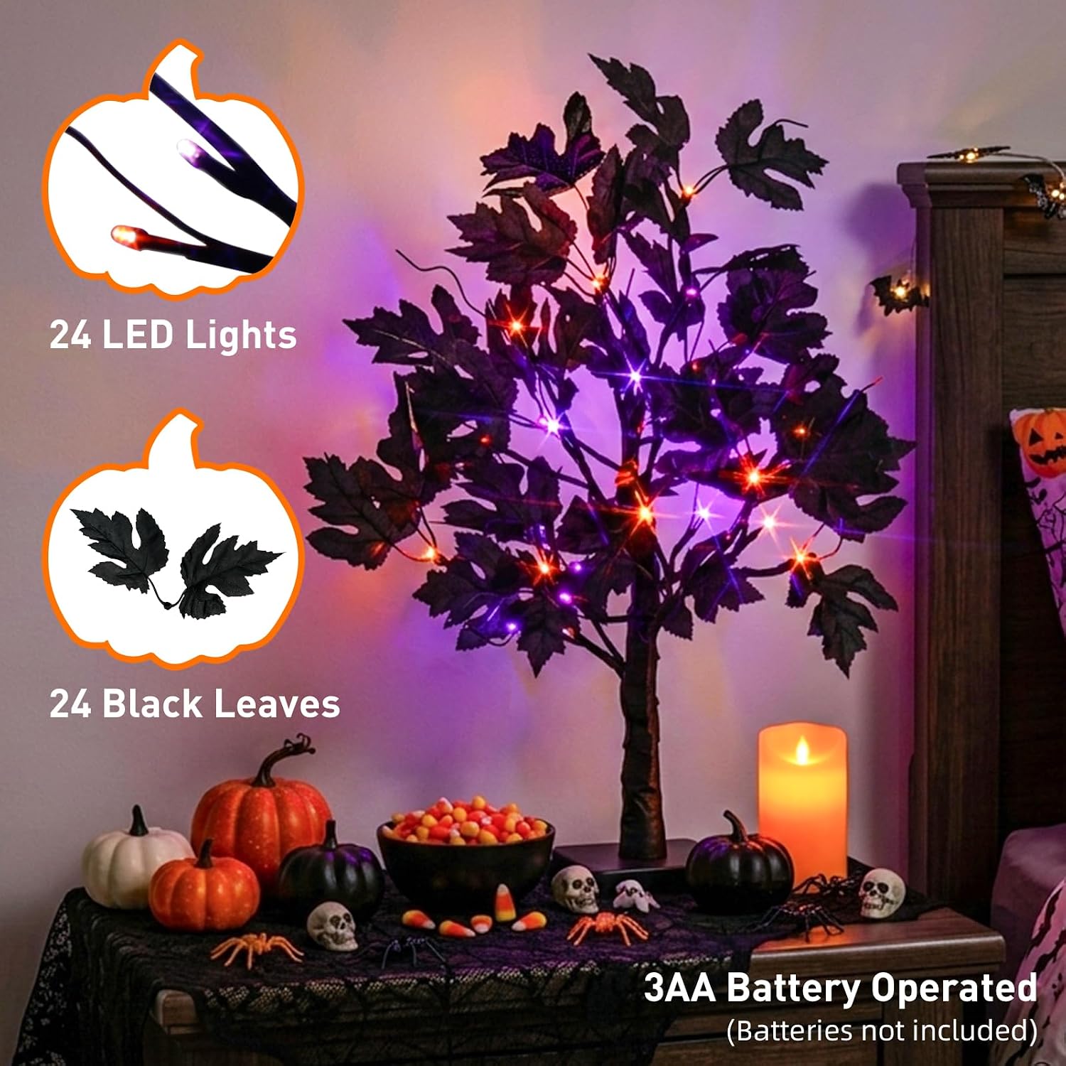 Detalle 2 de EAMBRITE Halloween tree, 22-inch
