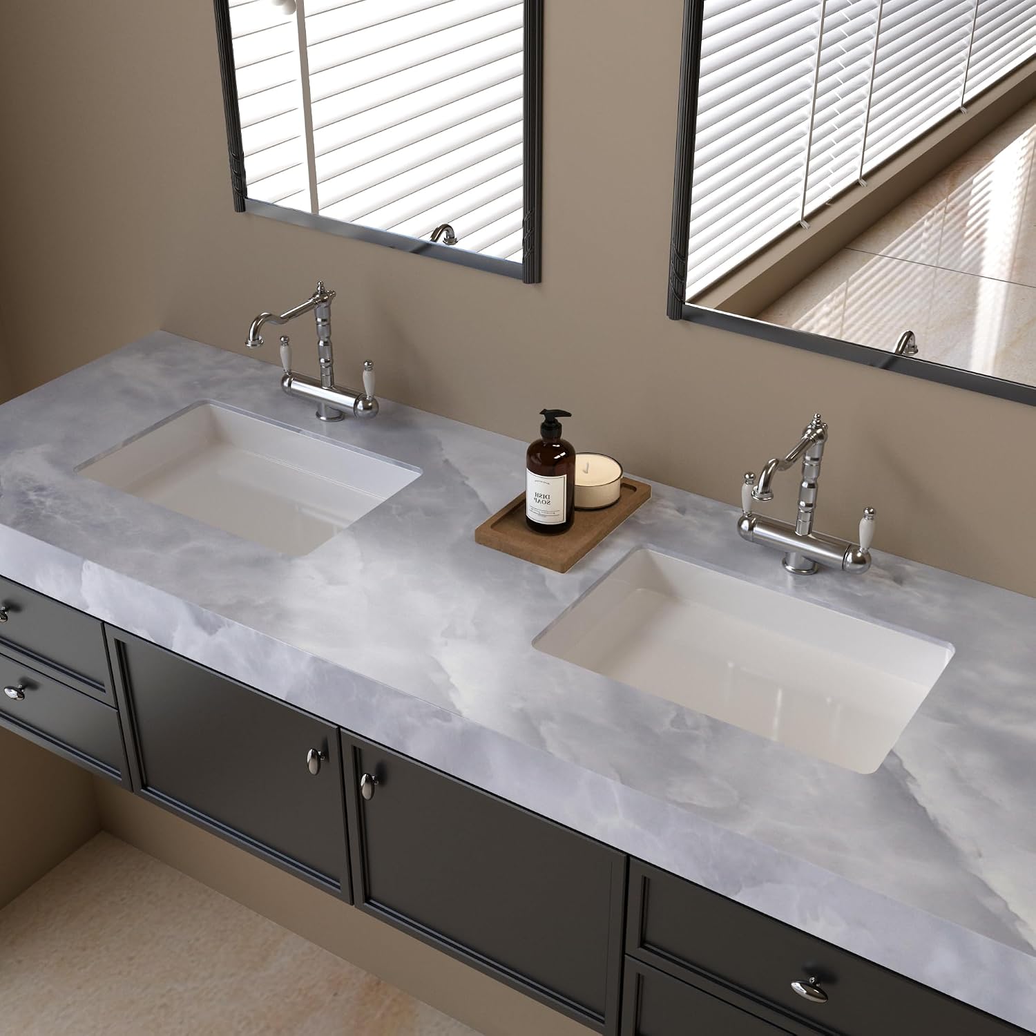Thumbnail 6 de JSEVEM Grey White Marble Peel-and-Stick Wallpaper 40 cm × 9 m 🧾