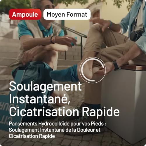Detalle de Compeed® Pansements Ampoules – 12 pièces, Moyen Format Économique, Hydrocolloïde