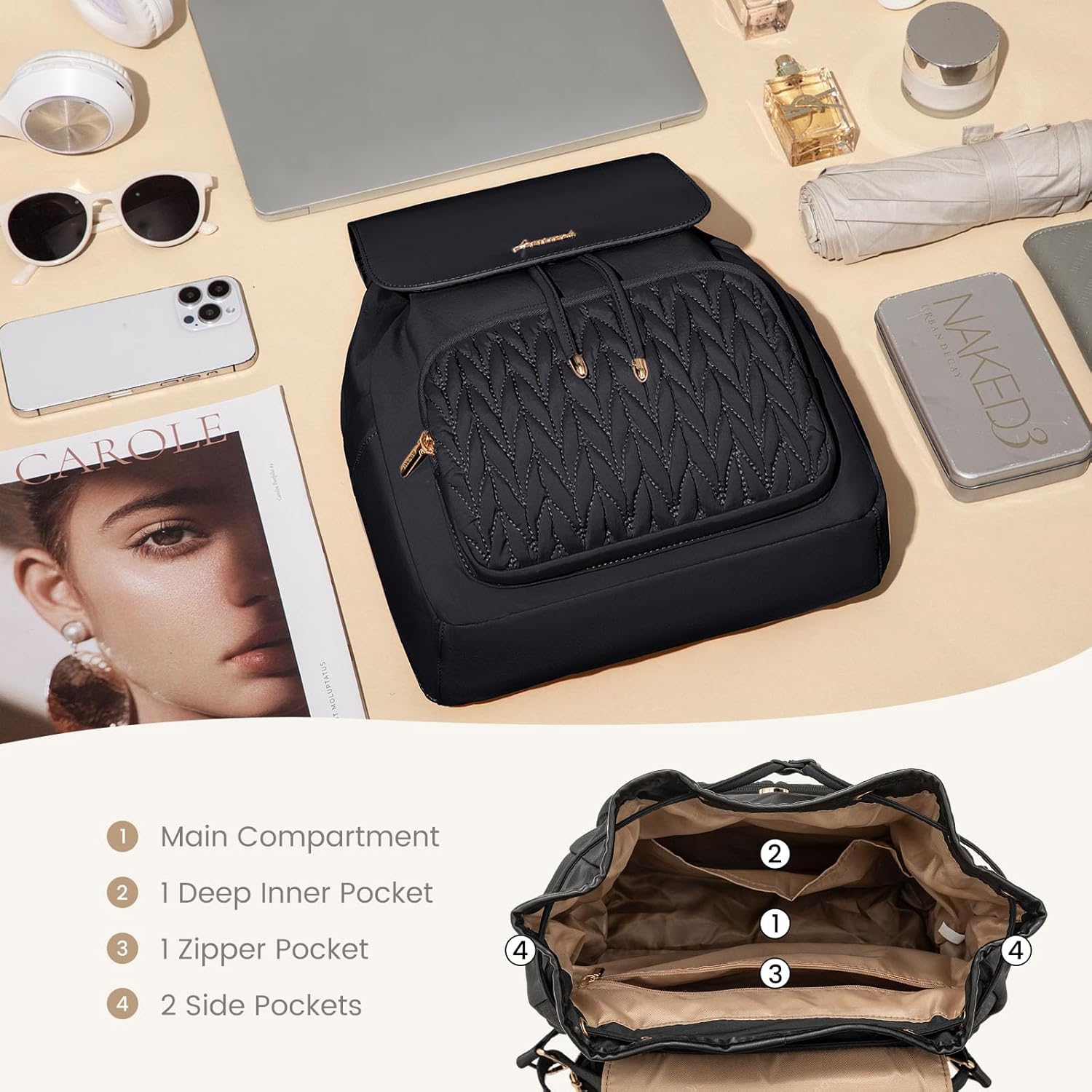 Thumbnail 3 de LOVEVOOK Backpack Small rucksack 33x28cm
