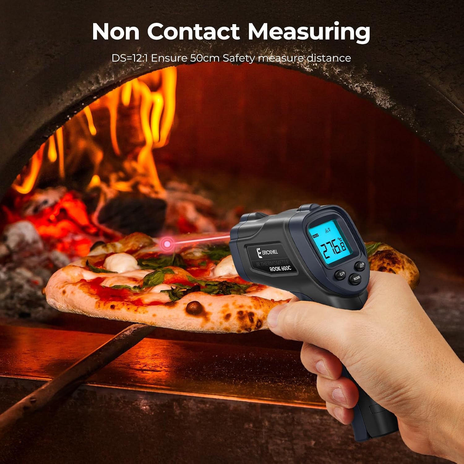 Thumbnail 3 de ERICKHILL Infrared Thermometer (Non-Contact) -50°C to 600°C, Laser Aim, LCD Backlit Display