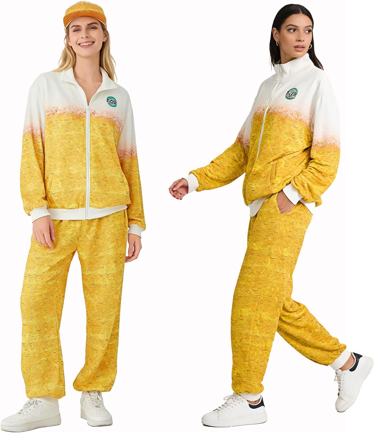 Detalle 2 de Heionia Bier Trainingsanzug Kostüm 100% Polyester 🎭