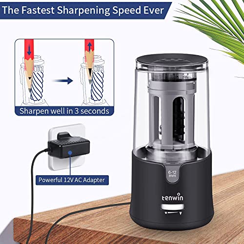 Thumbnail 4 de Electric Pencil Sharpener 6–12mm, Auto Stop ✏️