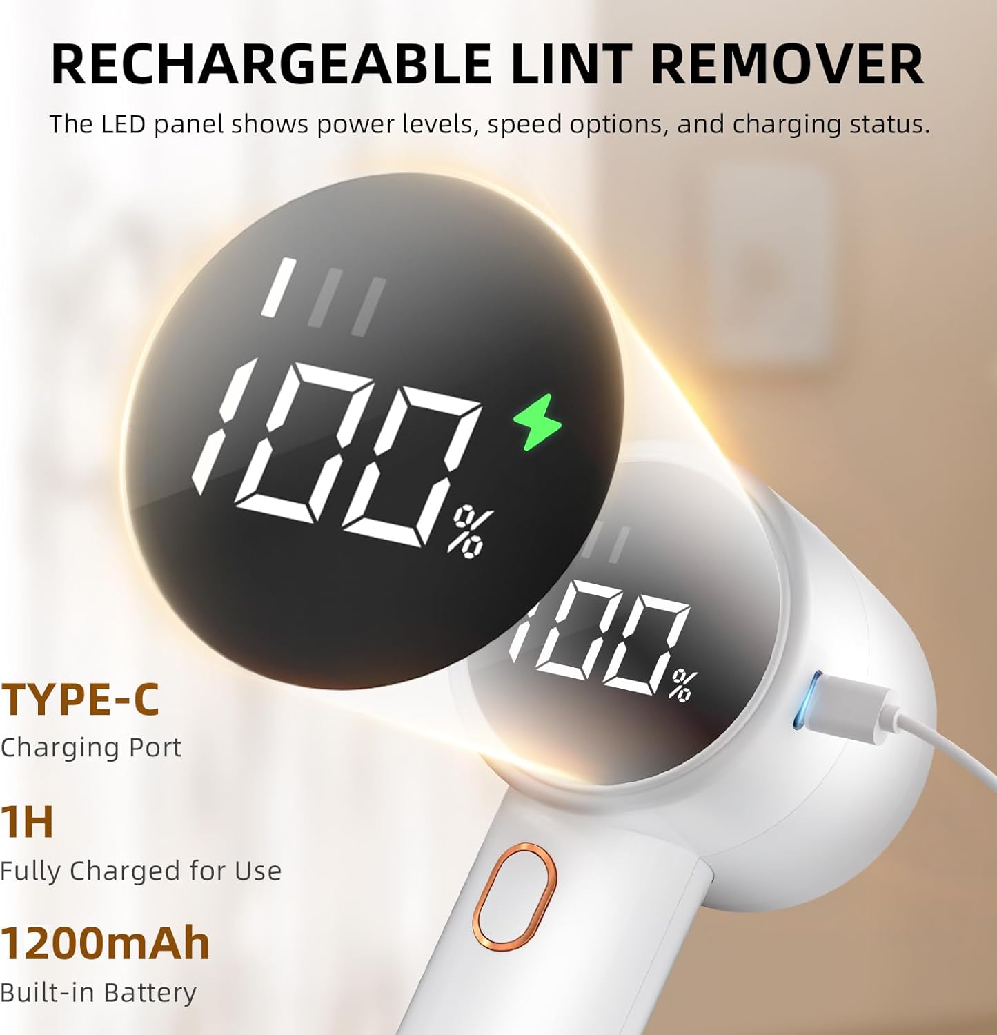 Detalle de Fabric Shaver 6-blade Rechargeable Lint Remover