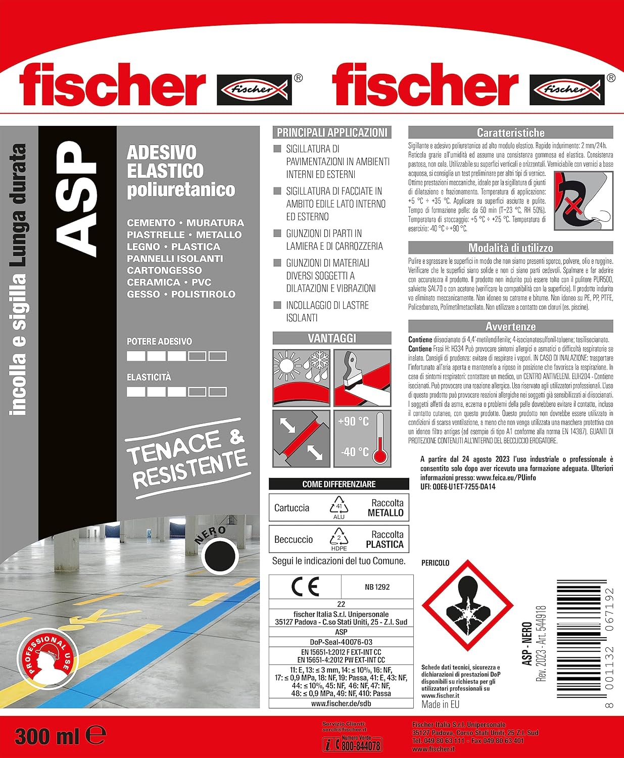 Thumbnail 5 de Fischer ASP Nero 300 ml sigillante tenace đź›