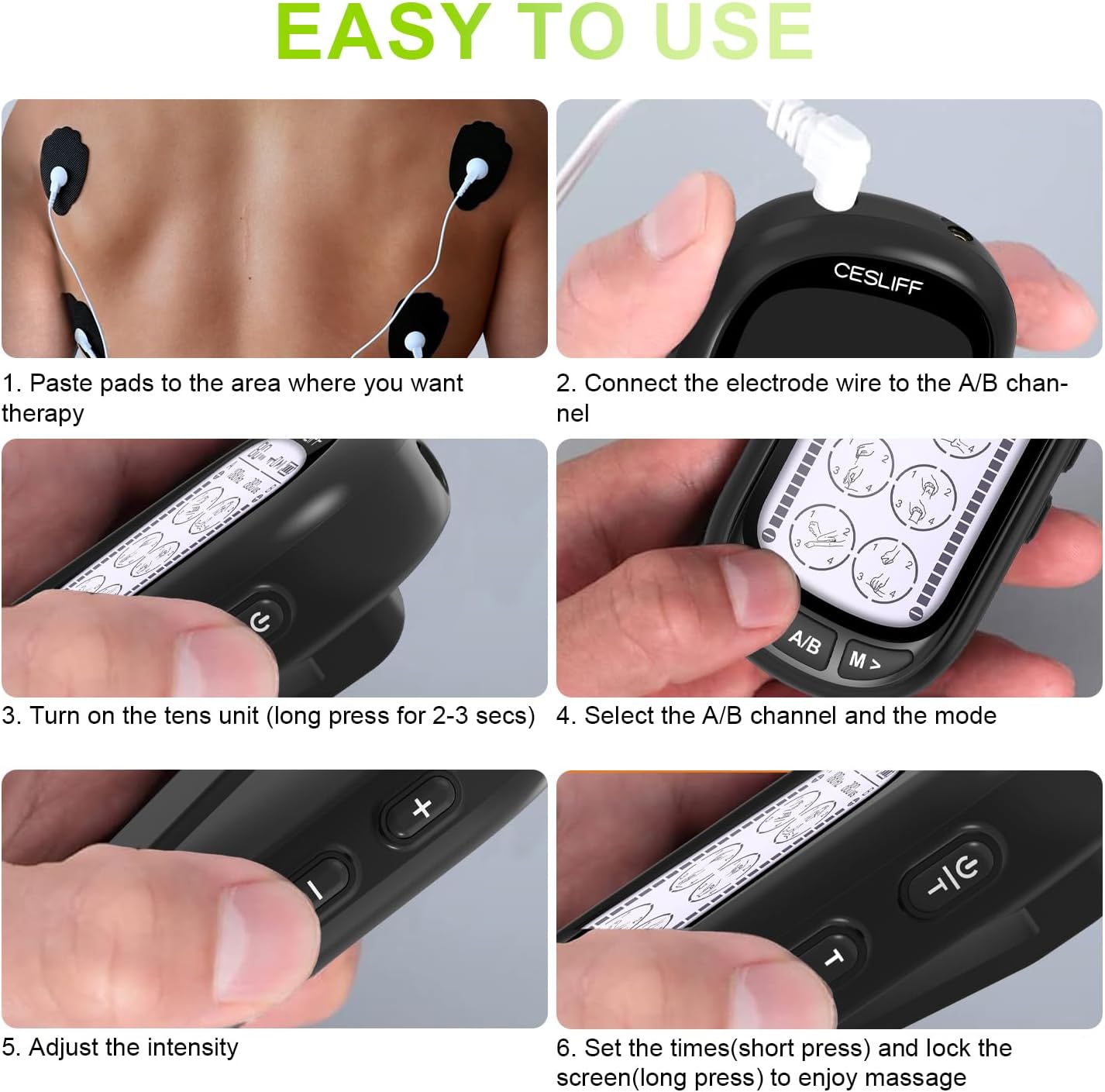 Thumbnail 6 de Dual Channel TENS EMS Unit 24 Modes 36 Levels ๐