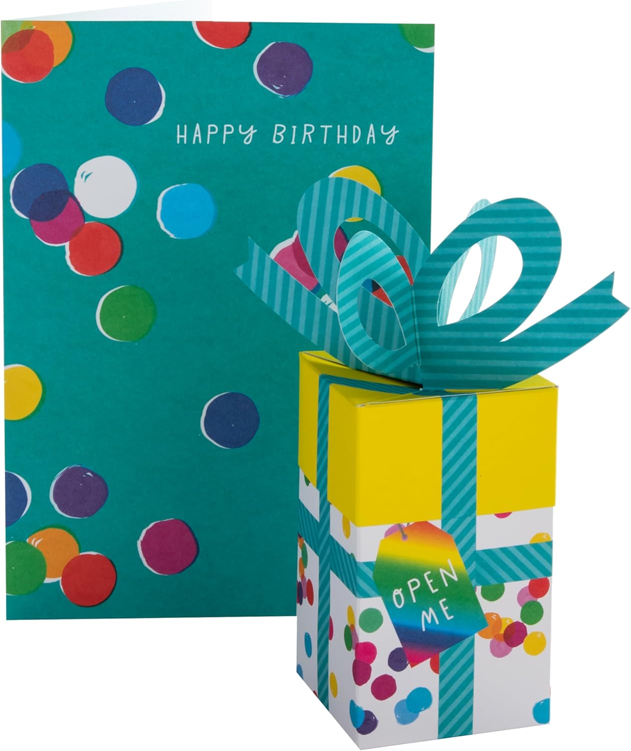 Thumbnail 1 de Hallmark Biglietto di compleanno 3D Pop-Up in scatola regalo (design a pois) – con busta