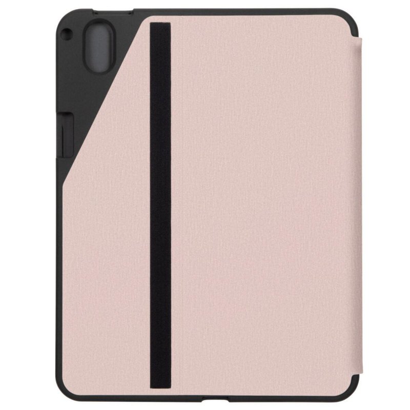 Detalle de Funda Folio Targus Click-In Oro Rosa para iPad 10th Gen — Protección 1,2 m y 3 modos de soporte