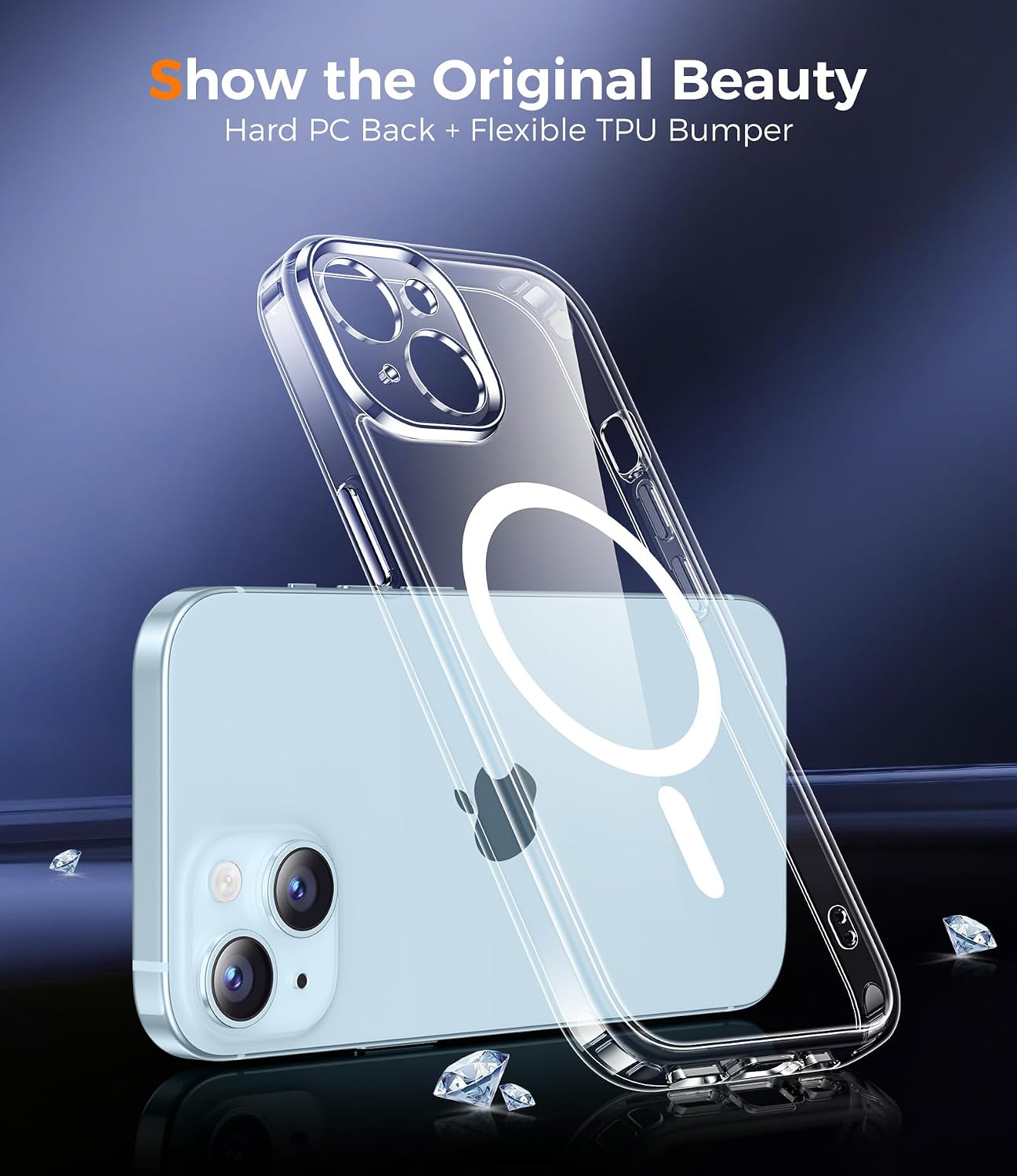 Thumbnail 2 de Qasyfanc funda iPhone 15 6,1 MagSafe Transparente