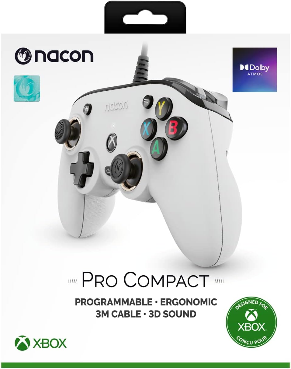 Thumbnail 4 de Nacon Pro Compact Controller blanc USB pour Xbox One, Xbox Series X|S et PC (Windows 10)