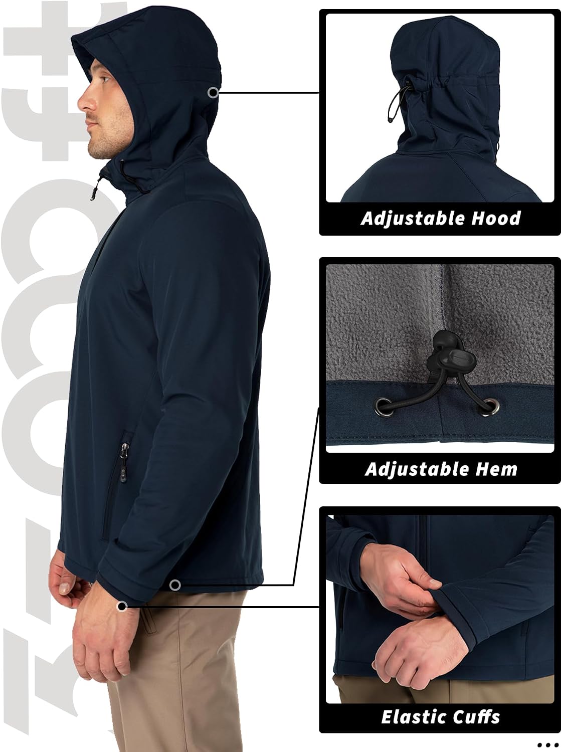 Detalle 2 de 33,000ft Men’s Waterproof Softshell Jacket 8000mm