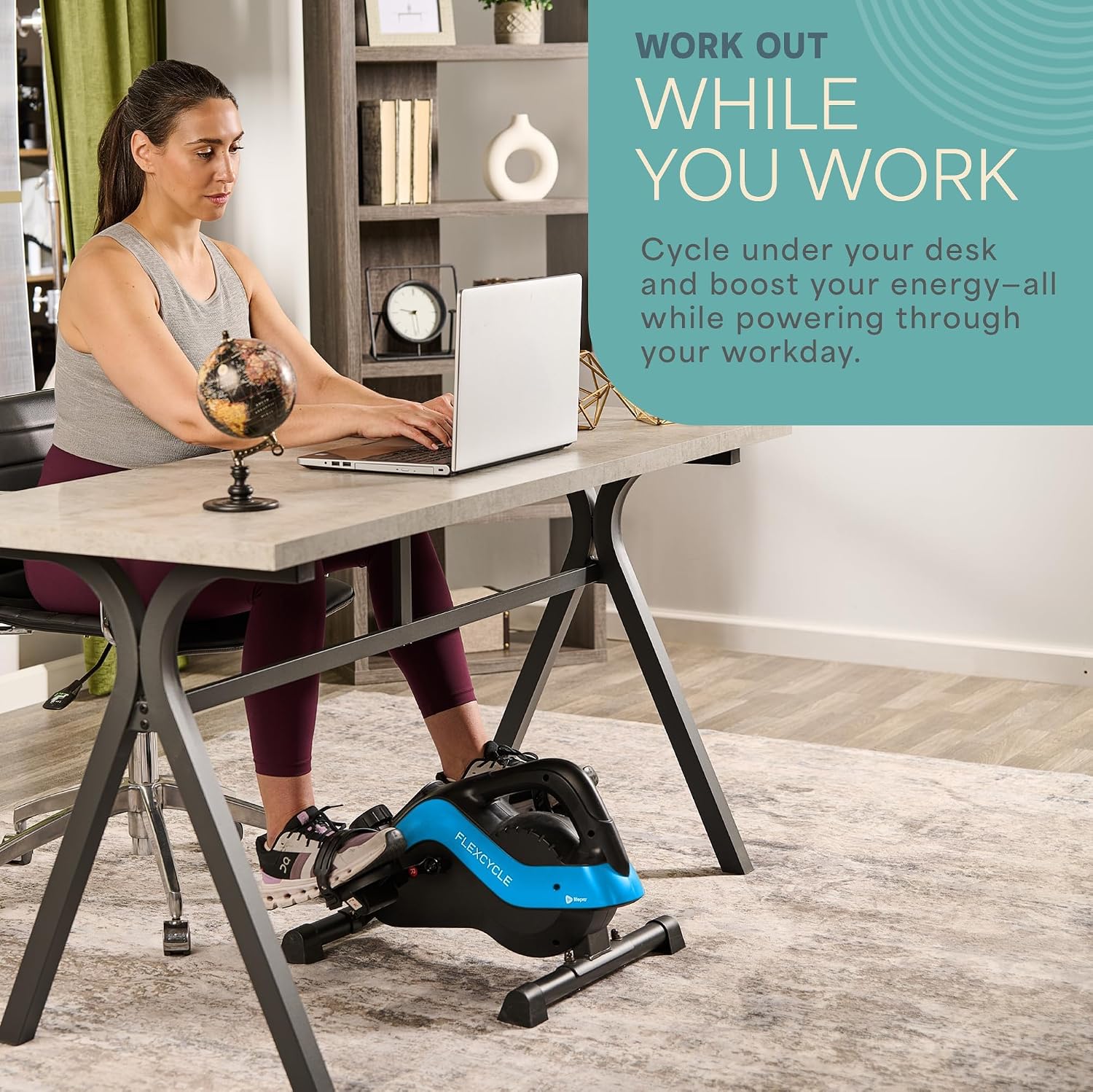 Detalle 2 de LifePro under-desk pedal exerciser with LCD monitor