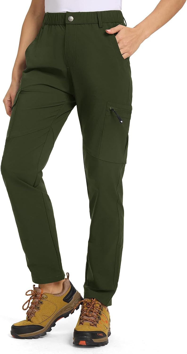 Detalle de TBMPOY Women's Cargo Hiking Pants, Water-Resistant, Quick-Dry, 6 Pockets