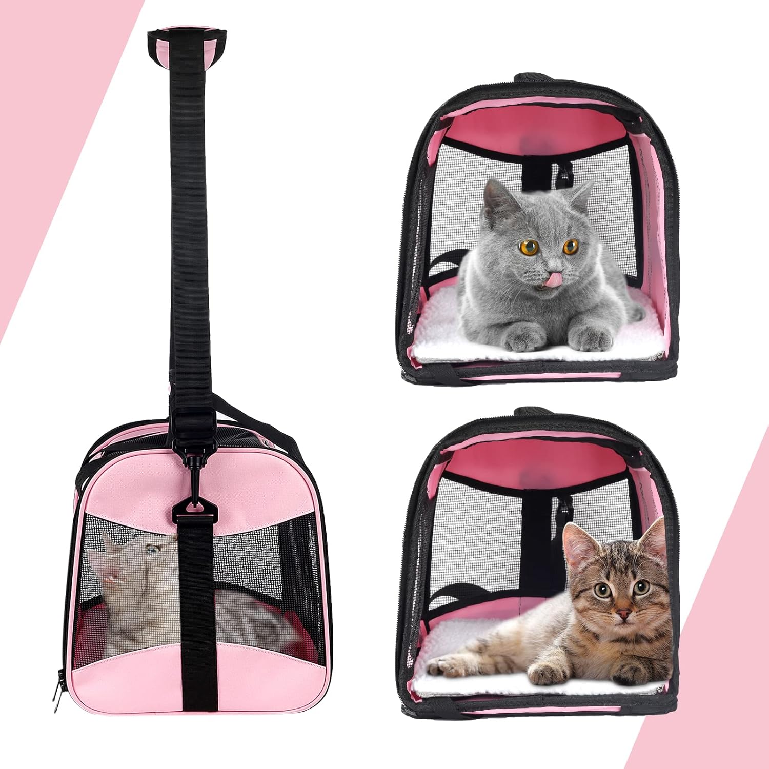 Detalle de Cat Carrying Case 17x11x11 in Pink