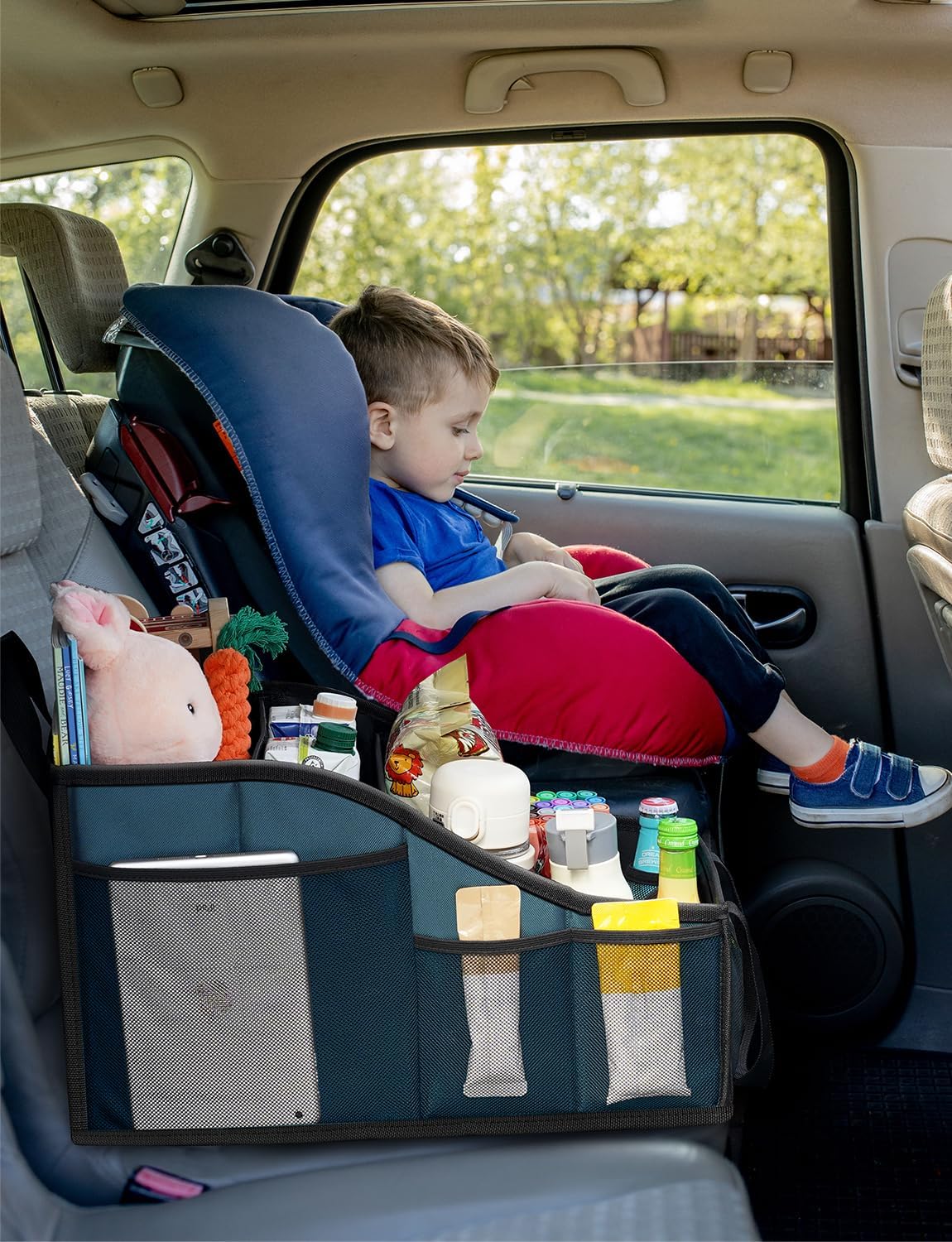 Thumbnail 2 de YOHOOLYO Car Seat Organiser: Backseat Organisation with 4 Compartments, 4 Cup Holders and 7 Mesh Pockets