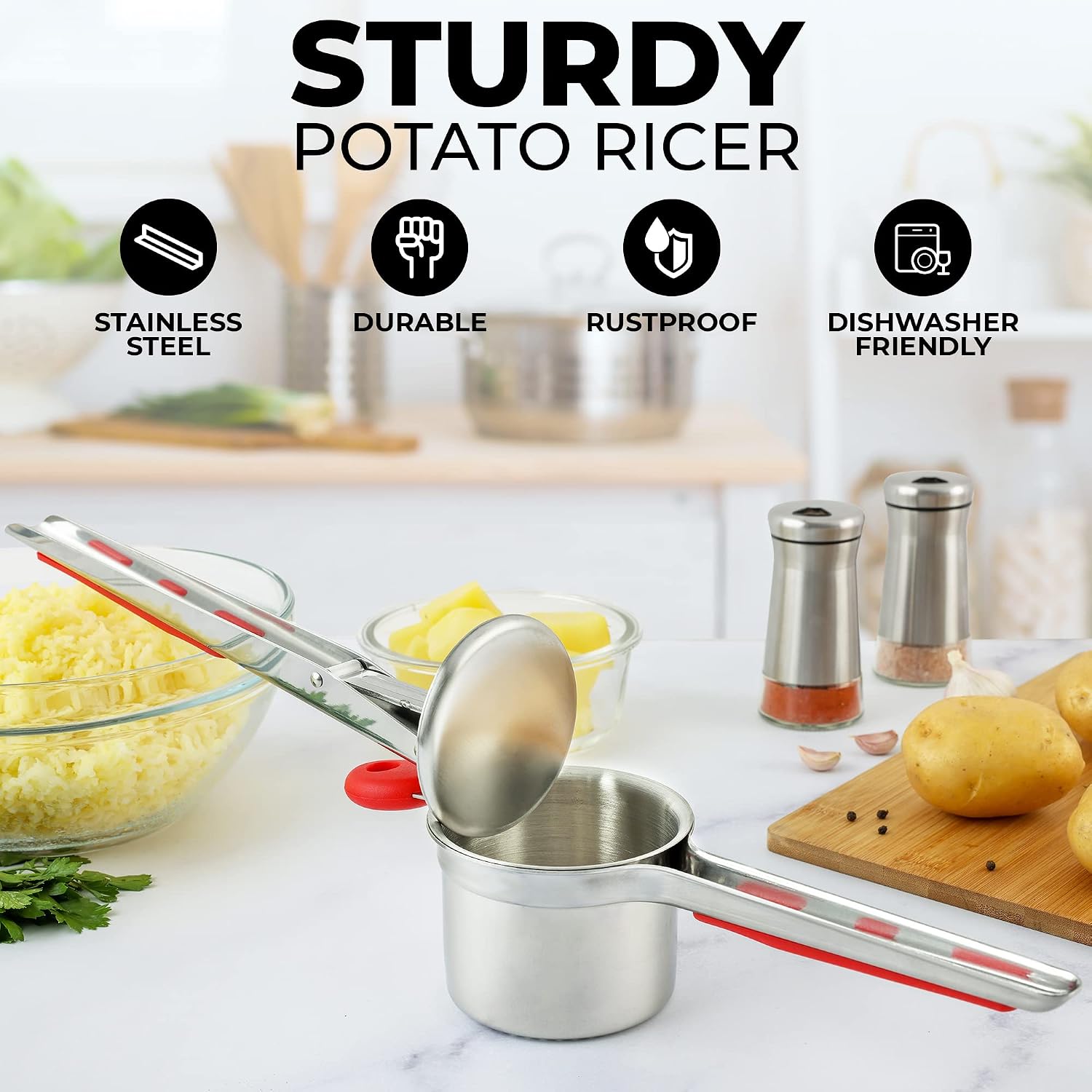 Thumbnail 4 de Zulay Kitchen 15oz Potato Ricer Mash Tool 🥔