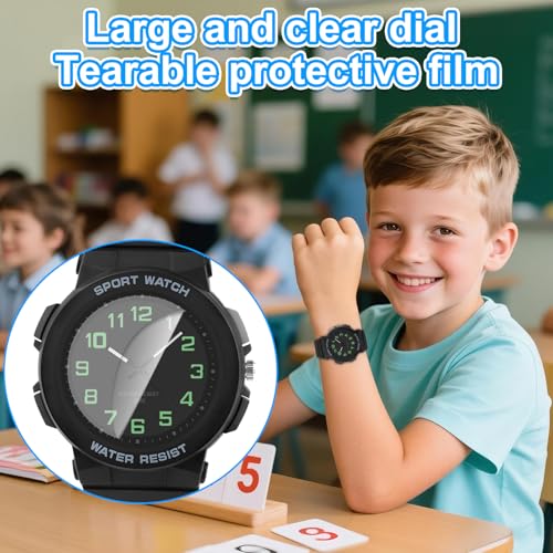 Thumbnail 2 de DTKID Montre Enfant Analogique Rétroéclairé – Grand Cadran, 50M Noir