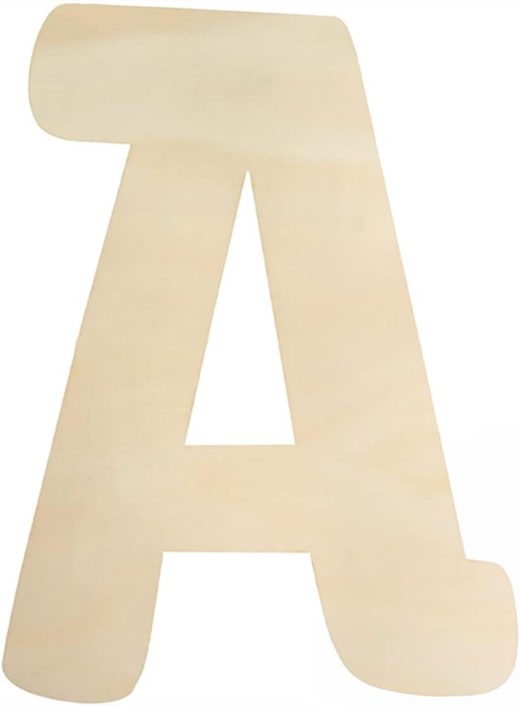 Detalle 2 de Large Wooden Letters 12 Inch (G) Unfinished – 30cm, 5mm Thick for Crafts and Nursery Decor
