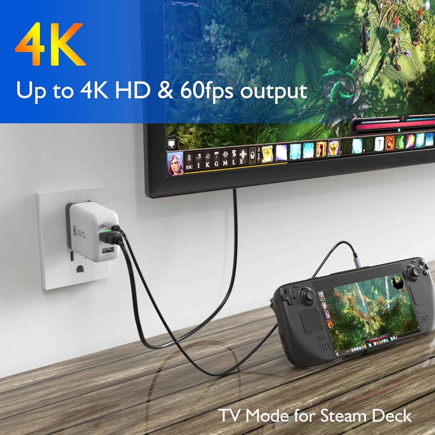 Detalle 2 de Mirabox 65W Portable Dock Charger for Nintendo Switch and More