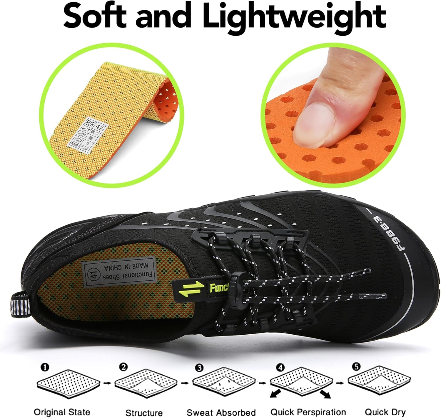 Thumbnail 3 de SAGUARO Badeschuhe – Aquaschuhe Strandschuhe Surfschuhe für Damen, Herren und Kinder (Gr. 35–48)