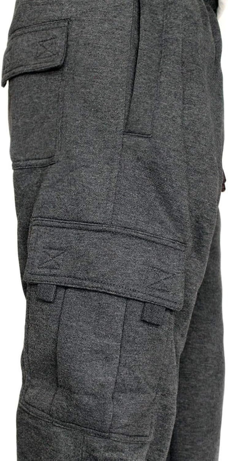Detalle de Lasjixion Men's Cargo Sweatpants, Fleece