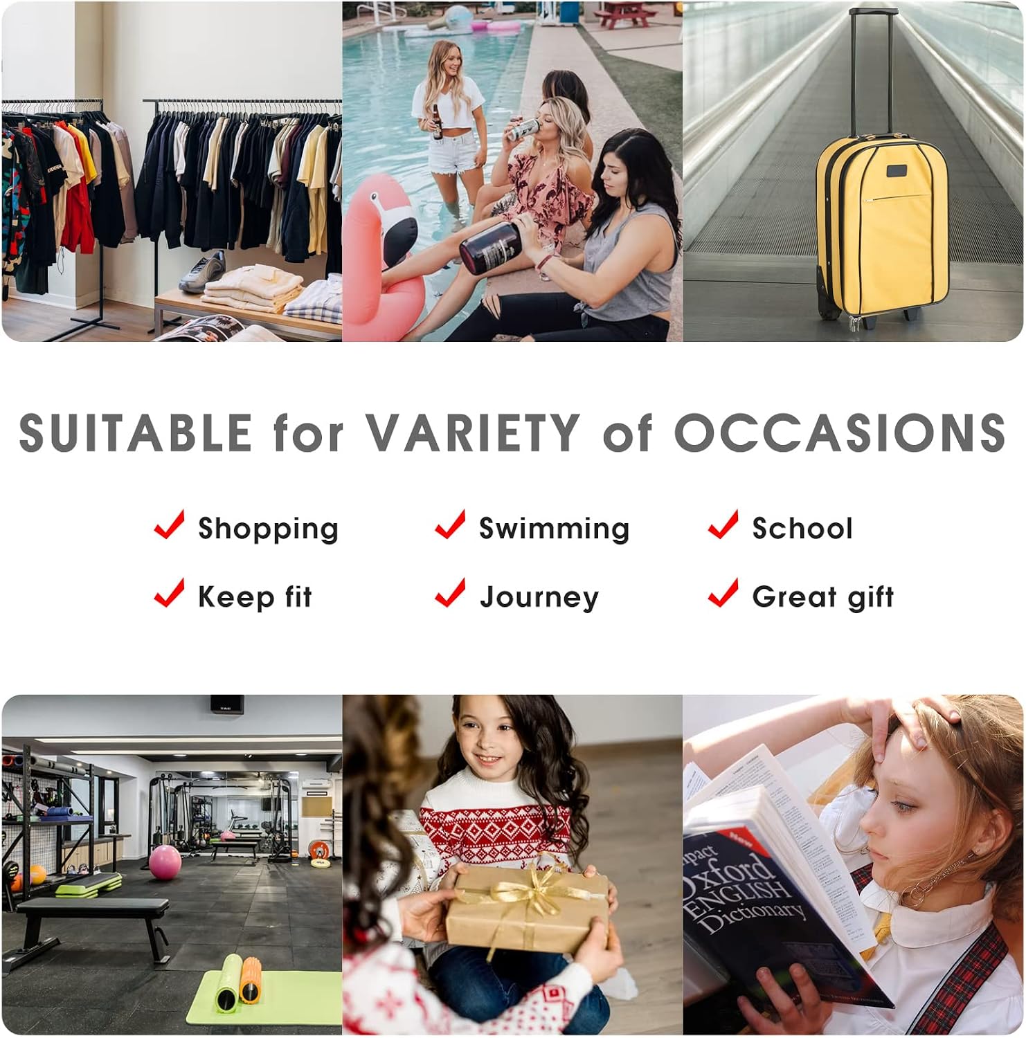 Thumbnail 6 de WANDF Drawstring Backpack: Water-Resistant Gym Sackpack for All Ages